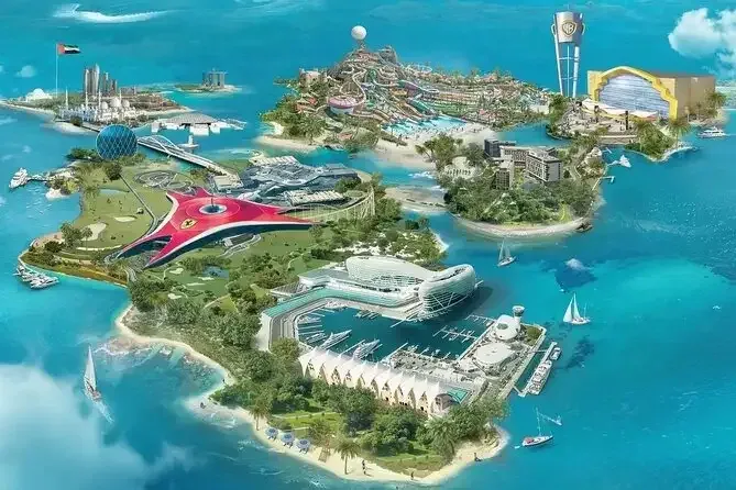 Yas Island in Abu Dhabi from the air