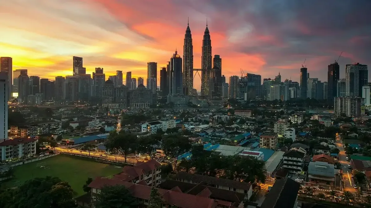 Kuala Lumpur skyline at dusk