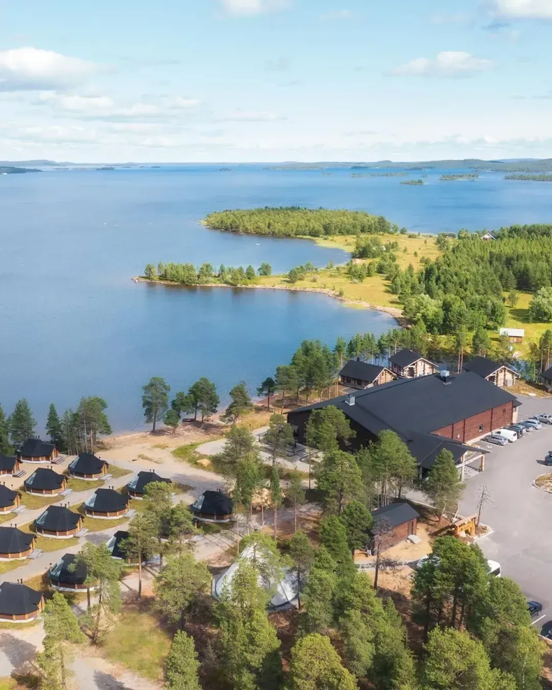 Pine-covered islands on Lake Inari
